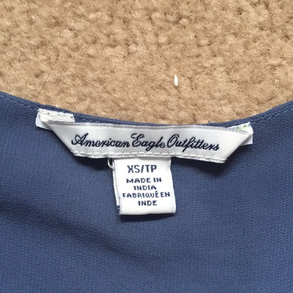 Sheer button down, sleeveless shirt | blue/pink - Picture 2 of 3